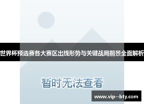 世界杯预选赛各大赛区出线形势与关键战局前景全面解析